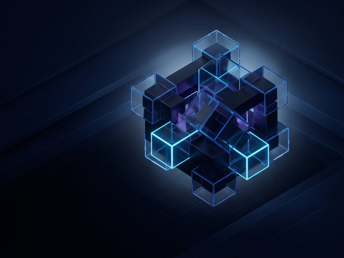 Buy Azure Account from AccsMarket.shop, shown as an interlocking lattice of glass cubes