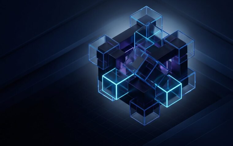Buy Azure Account from AccsMarket.shop, shown as an interlocking lattice of glass cubes